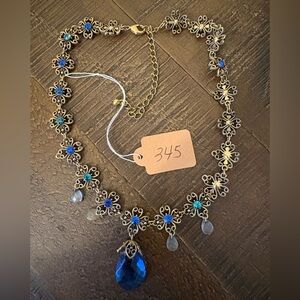 Blue and Gold Necklace